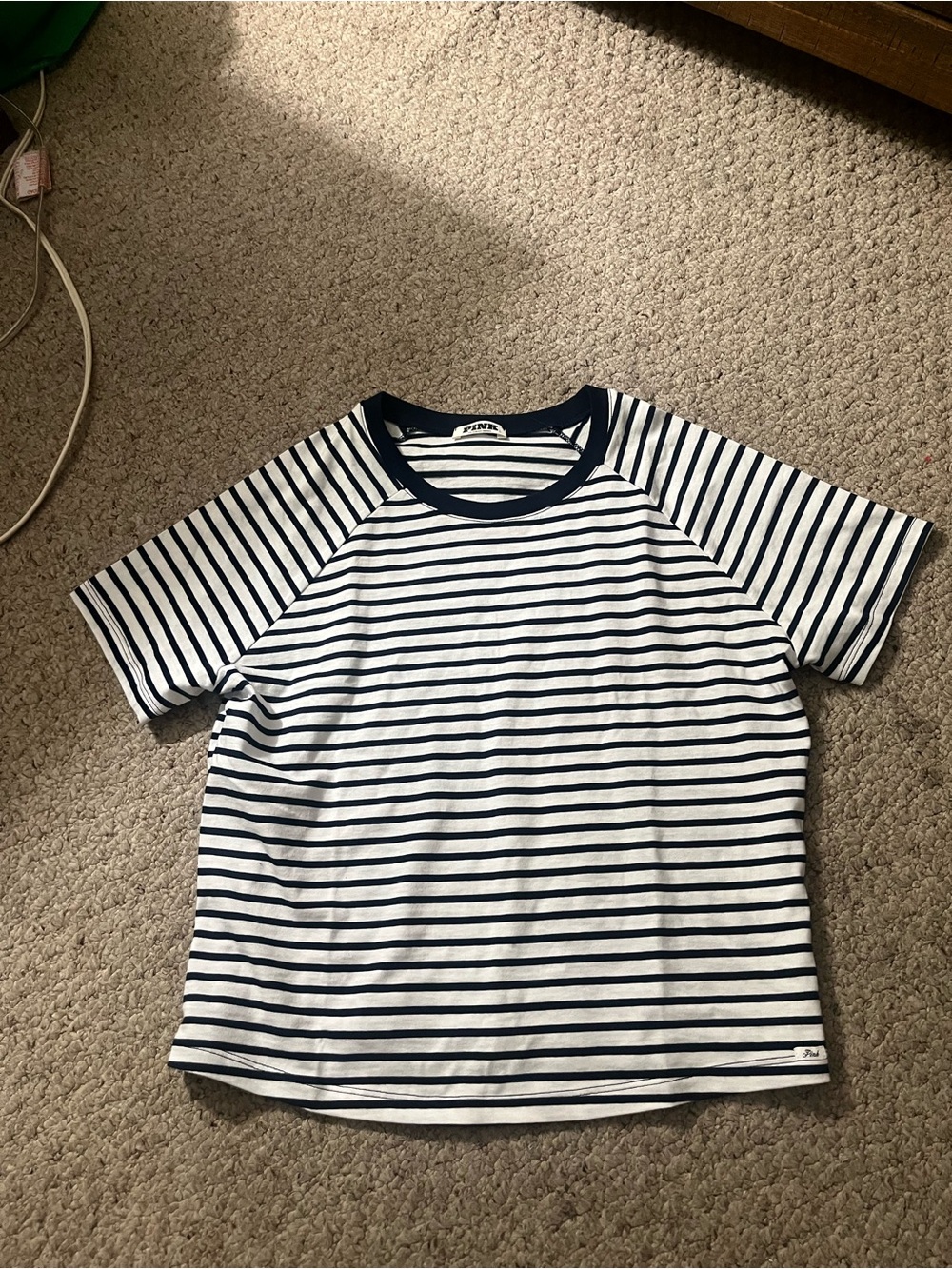 Striped PINK boxy tee